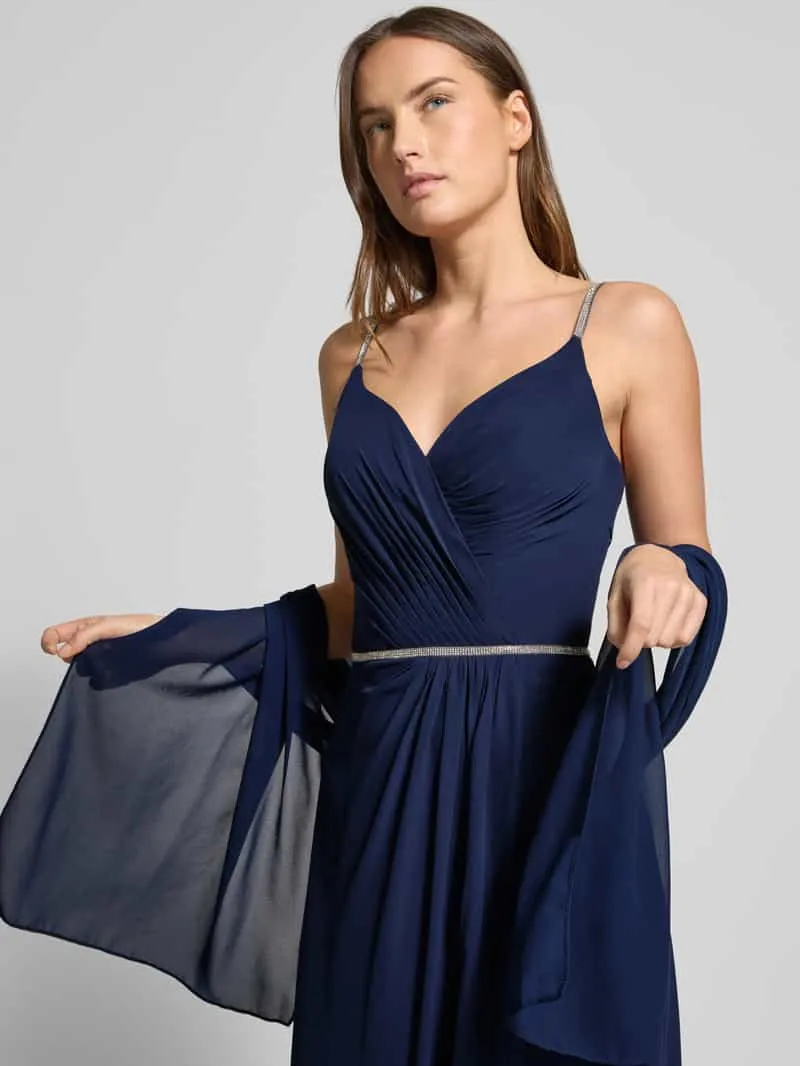 LUXUAR FASHION Avondjurk met siersteentjes donkerblauw, foto 2