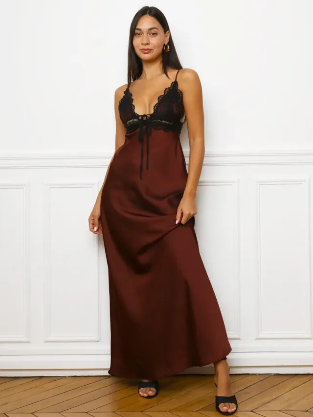 La Modeuse Lange Jurk La Modeuse 80388_P191472 Bordeau