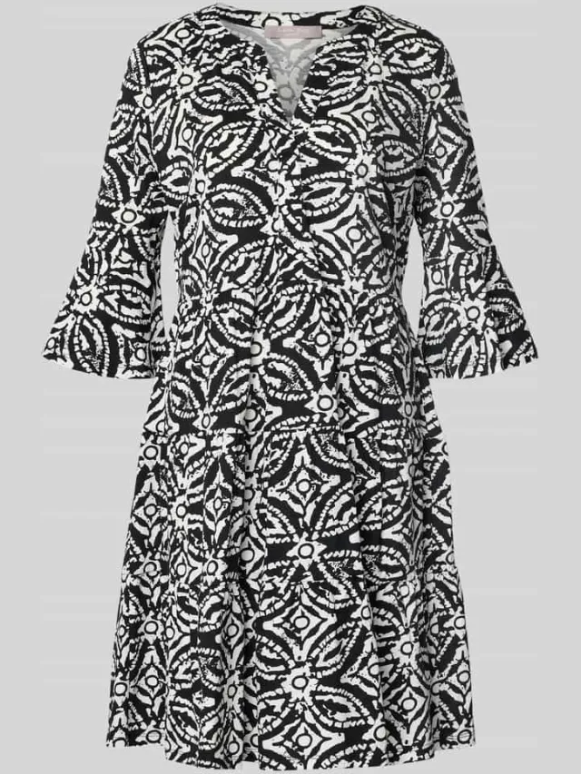 Christian Berg Woman Selection mini-jurk met tuniekhals zwart, foto 2