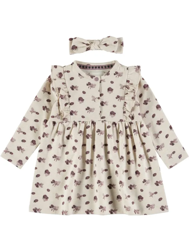 Dirkje Meisjes Jurk - Oatmeal melee Beige
