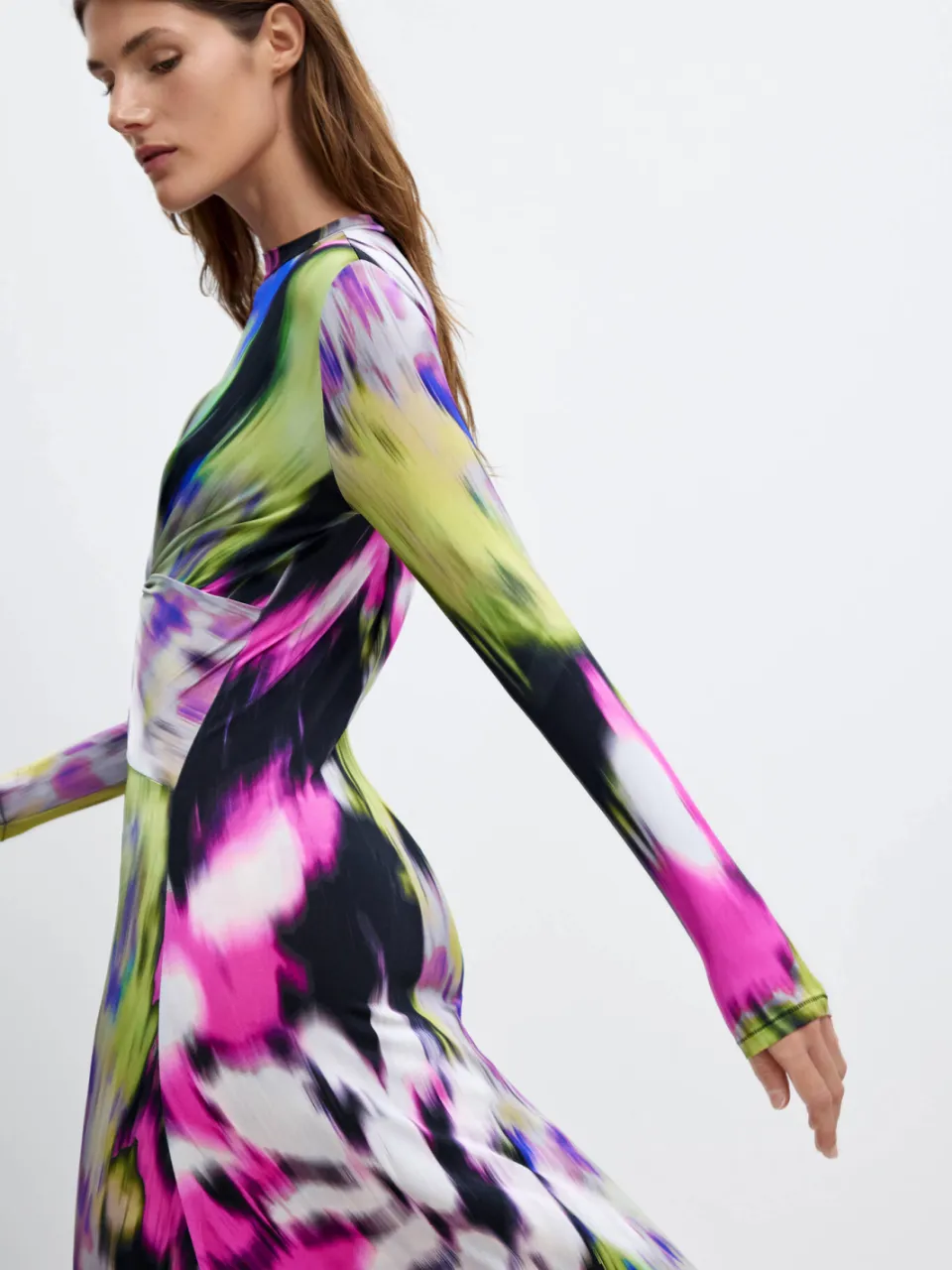 Desigual midi jurk met print - meerkleurig multi, foto 3