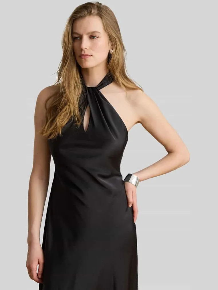 Lauren Ralph Lauren Nauwsluitende avondjurk met druppelvormige hals Zwart