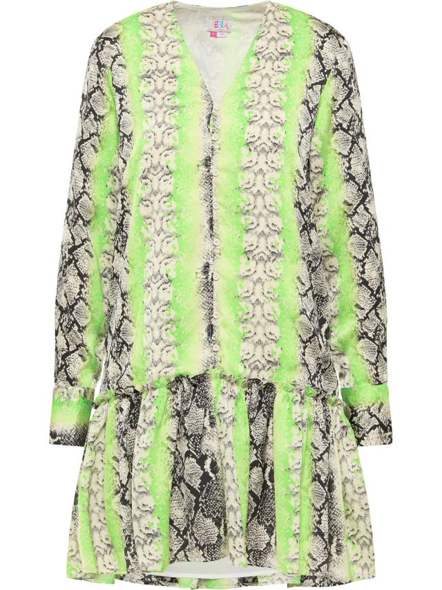 IZIA jurk met reptielenprint gaya groen, foto 2