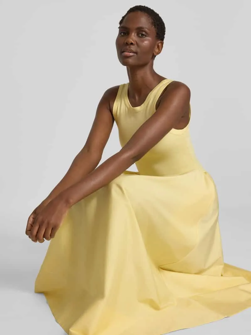 Polo Ralph Lauren Fit-and-flare vrijetijdsjurk van viscosemix geel, foto 4