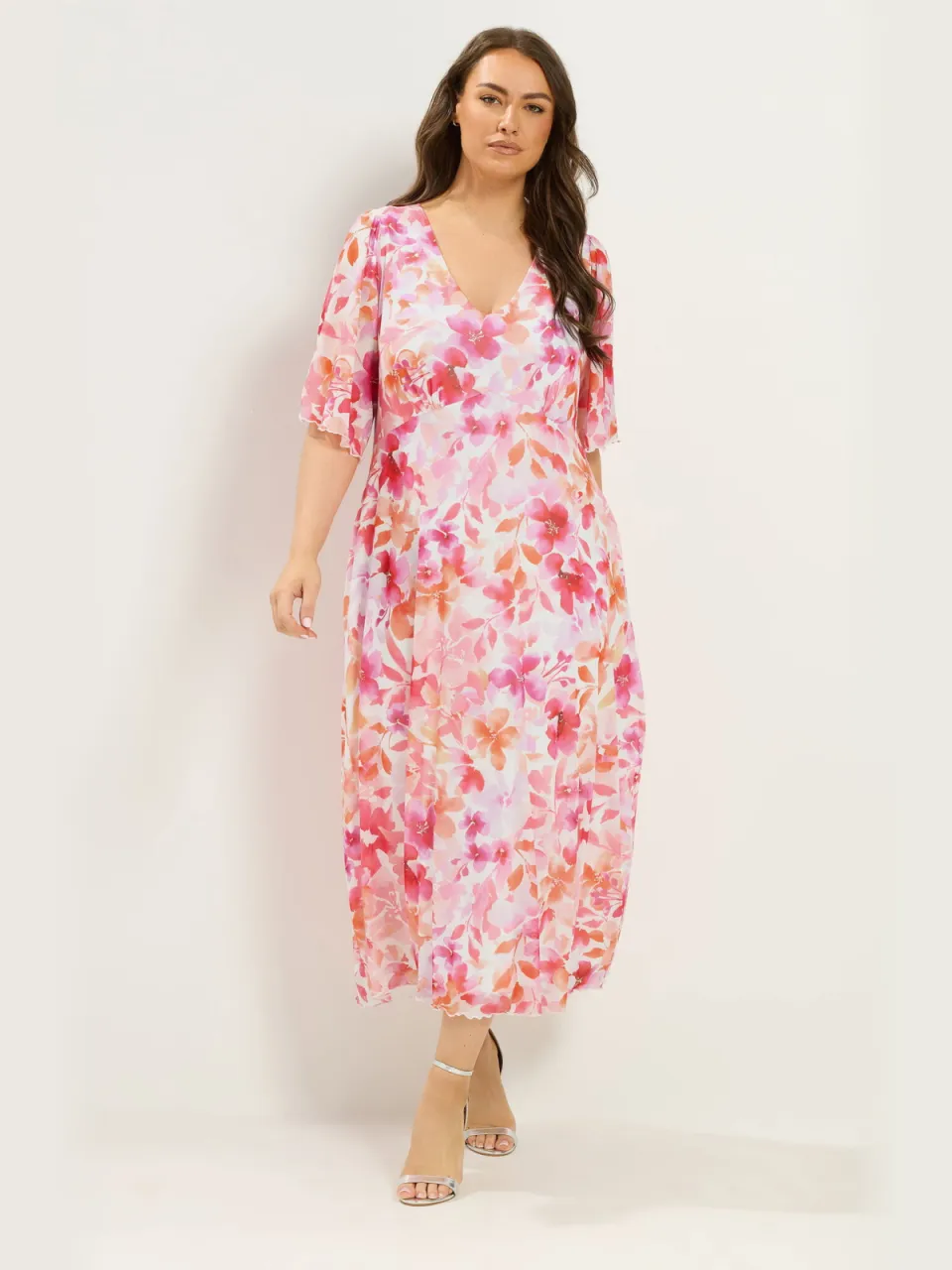 Yours Roze Maxijurk Met Bloemenprint, foto 2