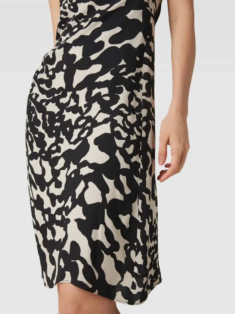 Luisa Cerano Knielange jurk van viscose met dierenmotief offwhite, foto 3