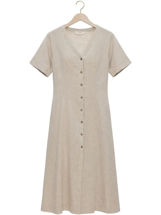 MSCH Copenhagen Mschviana Ginia 2/4 Dress Dames - Jurk - Zand