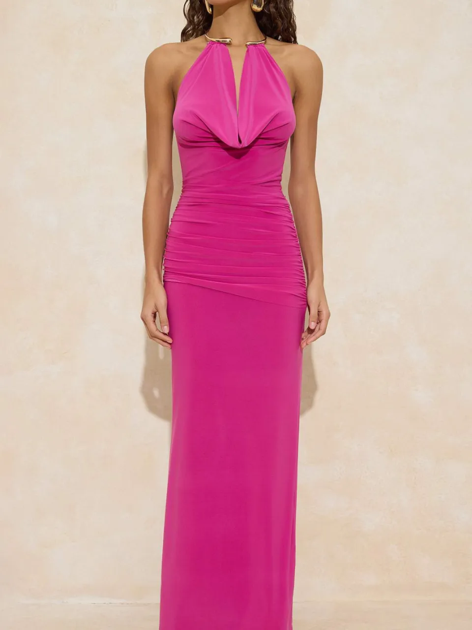 Turkishsouq Platte, mouwloze maxi-jurken voor dames, geschikt voor afstuderen/gala's, avond- en galajurken roze, foto 2