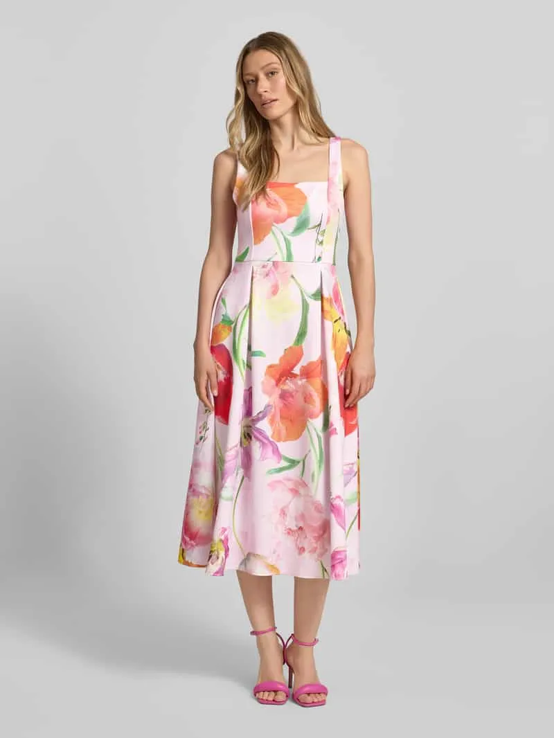 Lipsy Cocktailjurk met allover-look Felroze