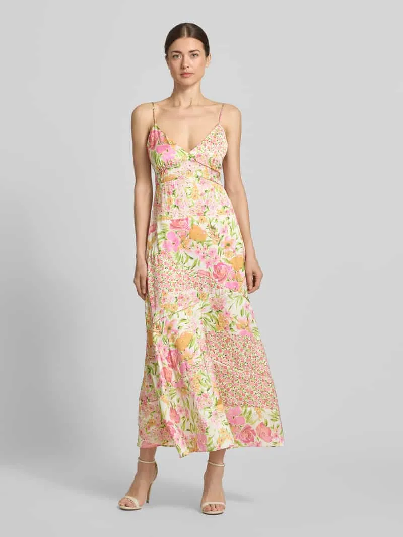 Vero Moda Vloeiende maxi-jurk van satijn model 'ALTHEA' Lichtroze