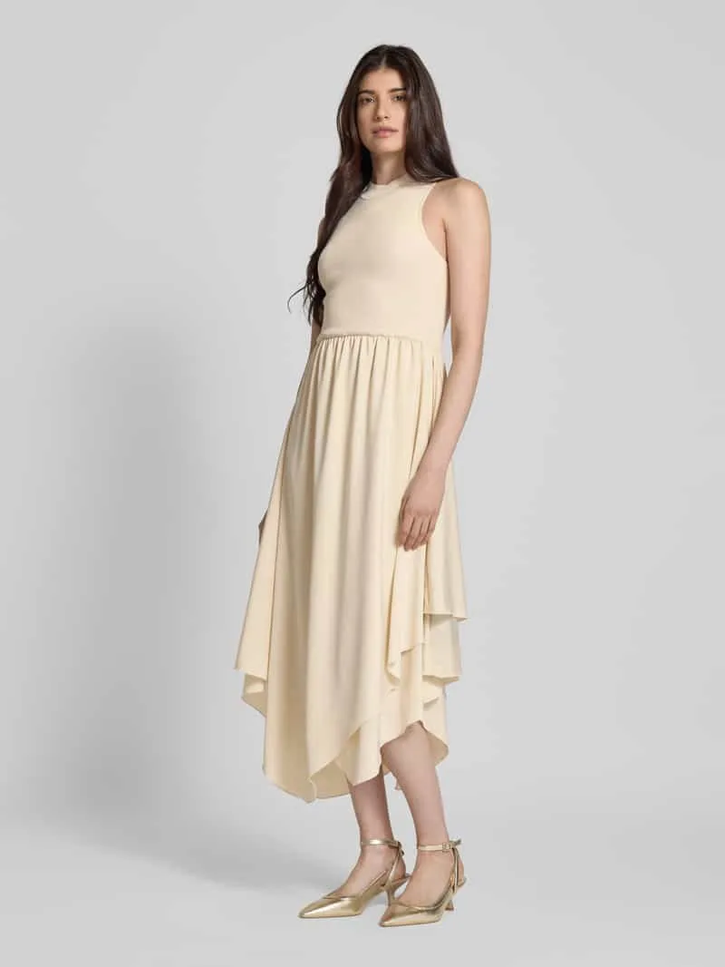 Gestuz Maxi-jurk met turtleneck, model 'sama' beige, foto 4