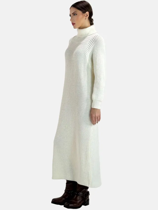 Elara Strickkleid Weiss