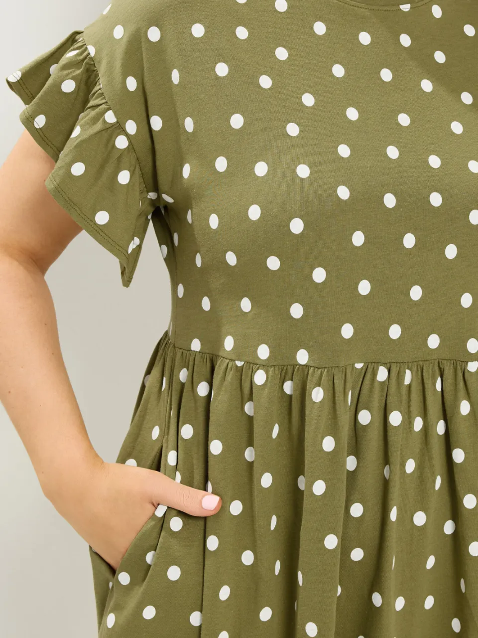 Yours Kakigroene Tuniekjurk Met Polkadots, foto 4