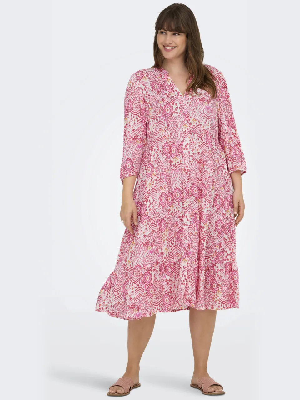 Only Carmakoma mini jurk roze