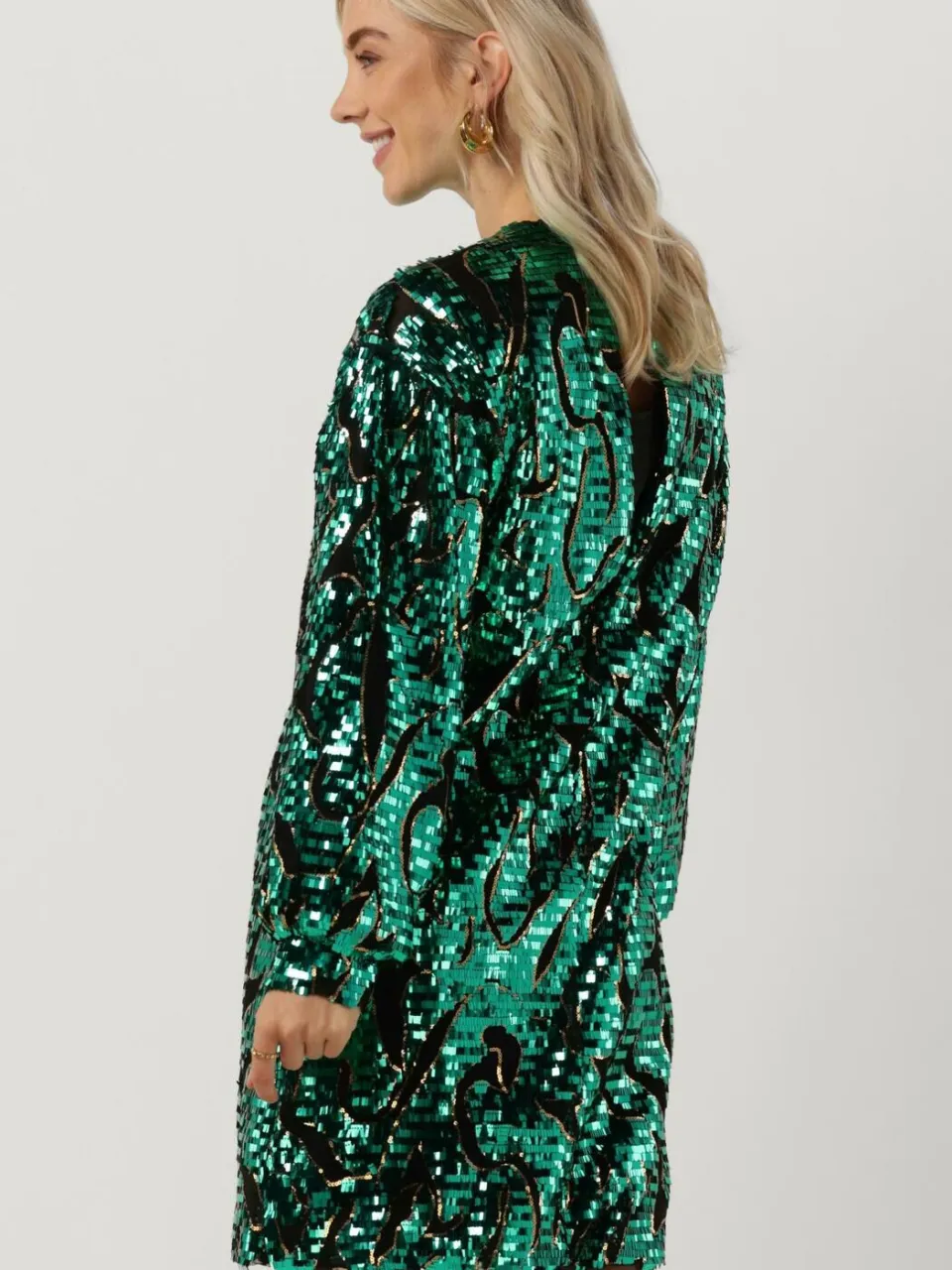 Silvian Heach Dames Jurken Vestit.corto / Dress Glitter - Groen, foto 3