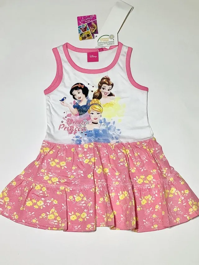 Disney Princess jurk wit mt 110 roze