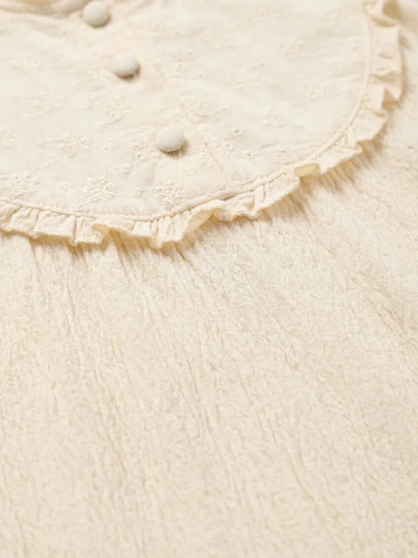 Your Wishes Meisjes Jurken Wavy Romance Dress - Creme, foto 3