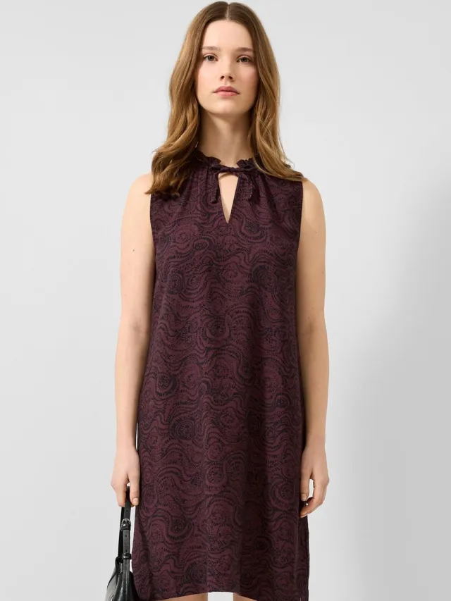 QS female - Jurk viscosemix bordeaux