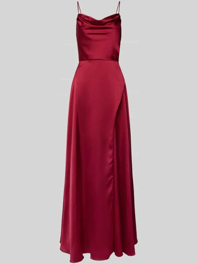 LUXUAR FASHION Avondjurk met loopsplit donkerrood, foto 2