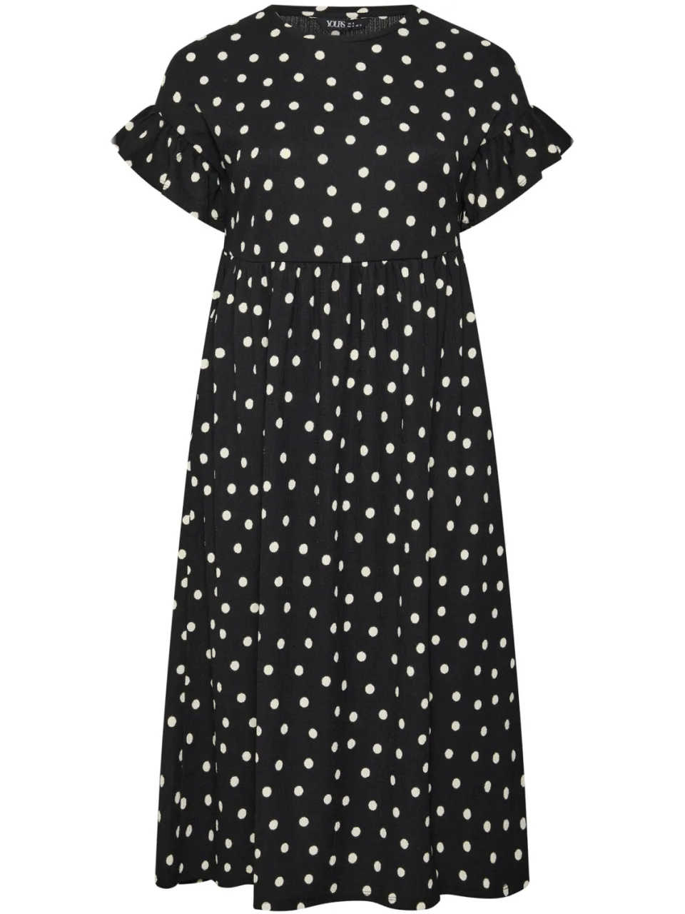 Yours Zwarte Polkadot Midijurk, foto 4