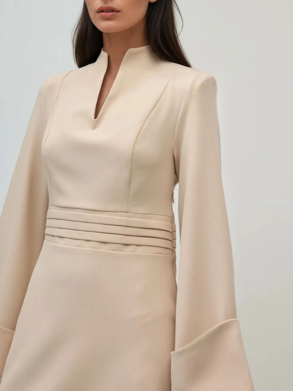 Hiccup Elegante V-hals Lange Mouwen Mini-jurk ivoor, foto 2