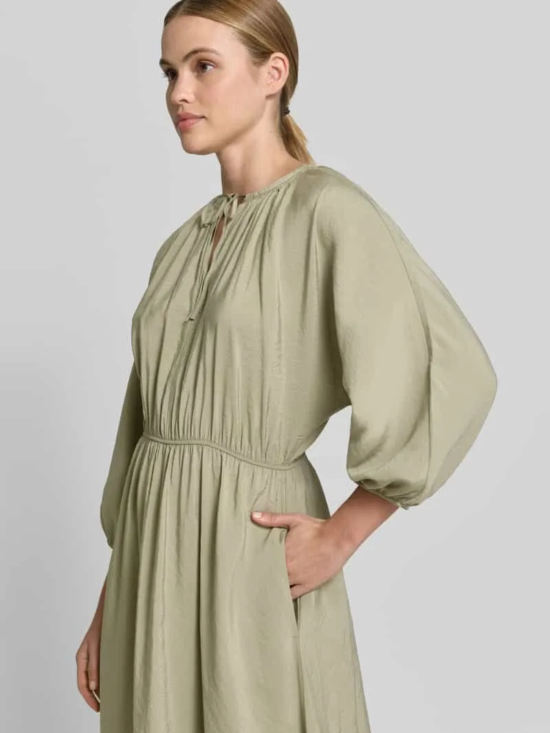 Opus Midi-jurk met steekzakken model 'Worty' lichtgroen, foto 4