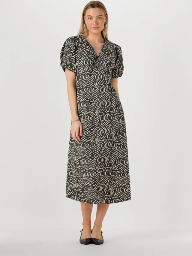NEO NOIR Dames Jurken Illana Zebra Dress - Zwart