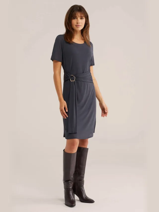 WE Fashion korte jurk - grijsblauw