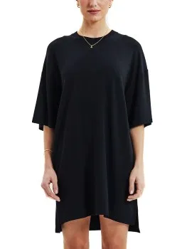 Bread & Boxers Bread and Boxers T-Shirt Dress Zwart,Grijs