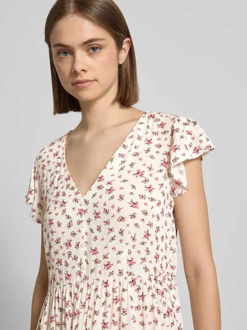 Only Getailleerde vrijetijdsjurk van pure viscose model 'CLAUDETTE' offwhite, foto 5