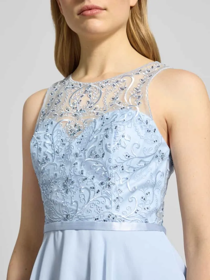 LUXUAR FASHION Cocktailjurk met strass-steentjes lichtblauw, foto 4