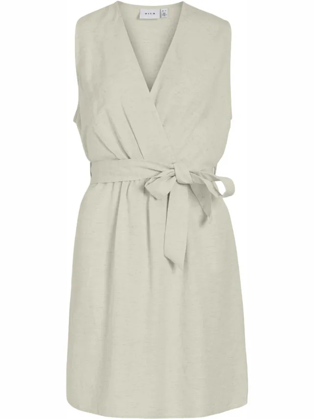 Vila VIPRISILLA S/L V-NECK SHORT DRESS - NOOS - Dames - Mini jurken Birch