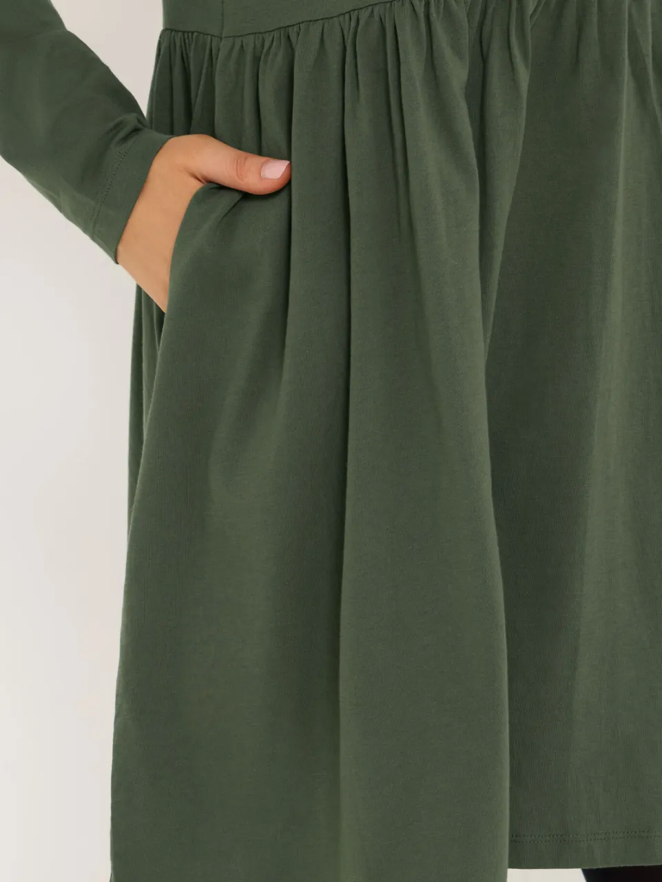 Yours Kakigroene Peplum Minijurk, foto 4