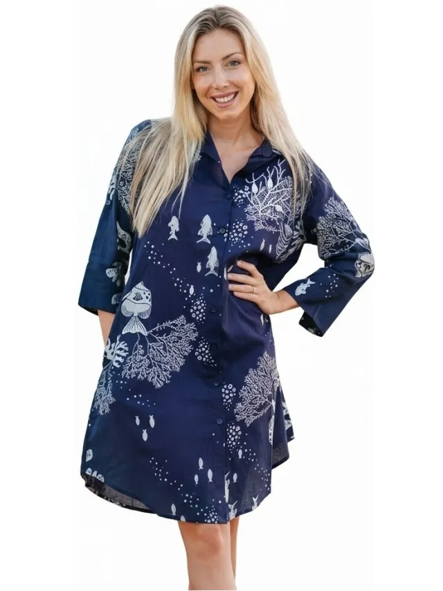 Isla Bonita By Sigris Korte Jurk Isla Bonita By Sigris Jurk Blauw