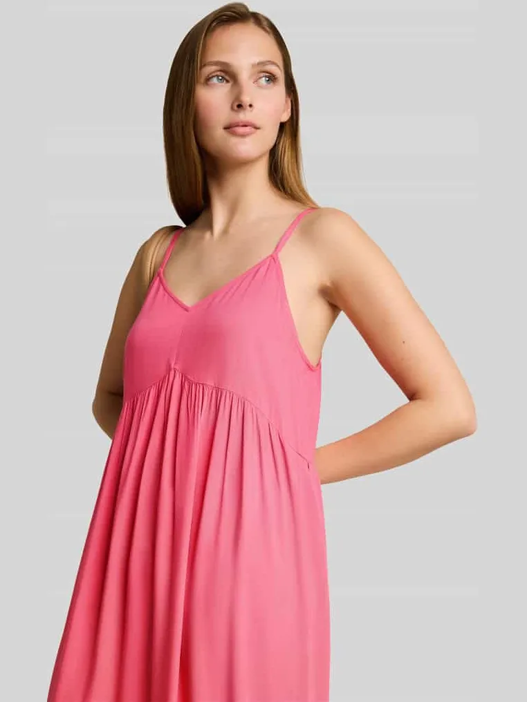 Tom Tailor Vrijetijdsjurk van pure viscose met spaghettibandjes roze, foto 3