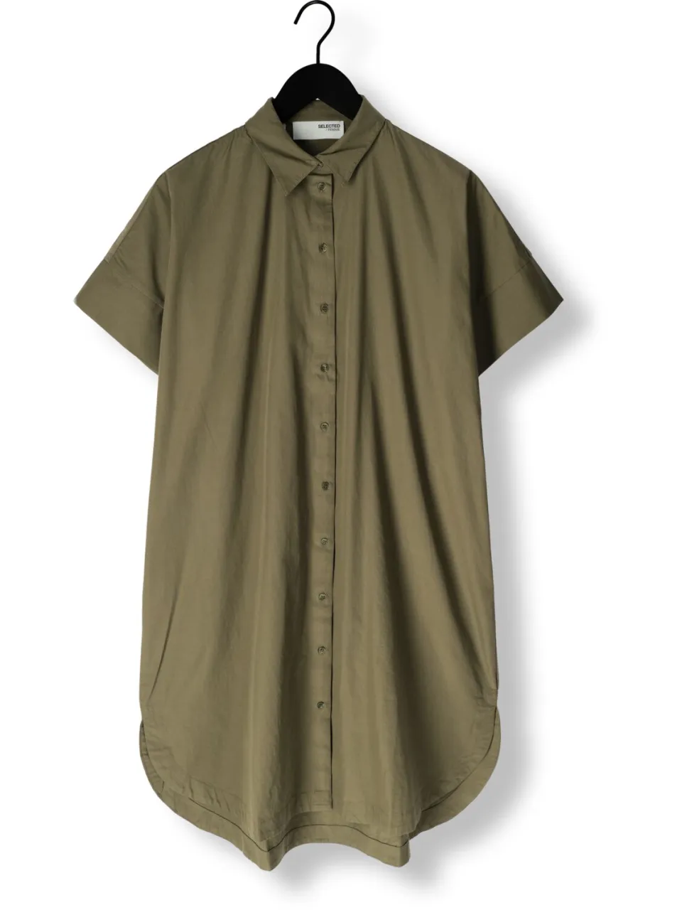 SELECTED WOMEN Dames Jurken Slfblair 2/4 Short Shirt Dress - Olijf, foto 2