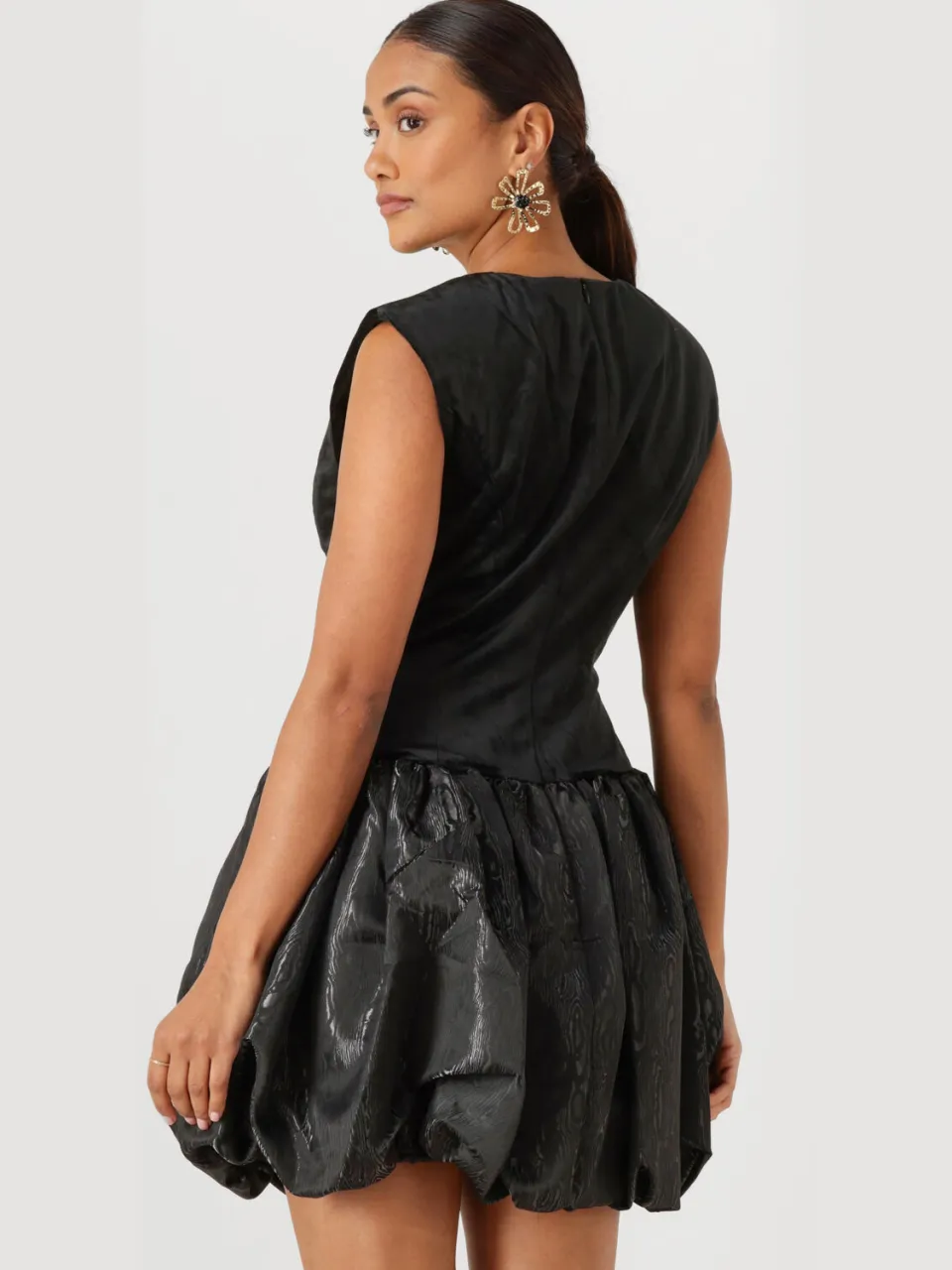 Y.A.S. YAS Dames Jurken Yassarah Sl Bubble Hem Dress - Zwart, foto 2