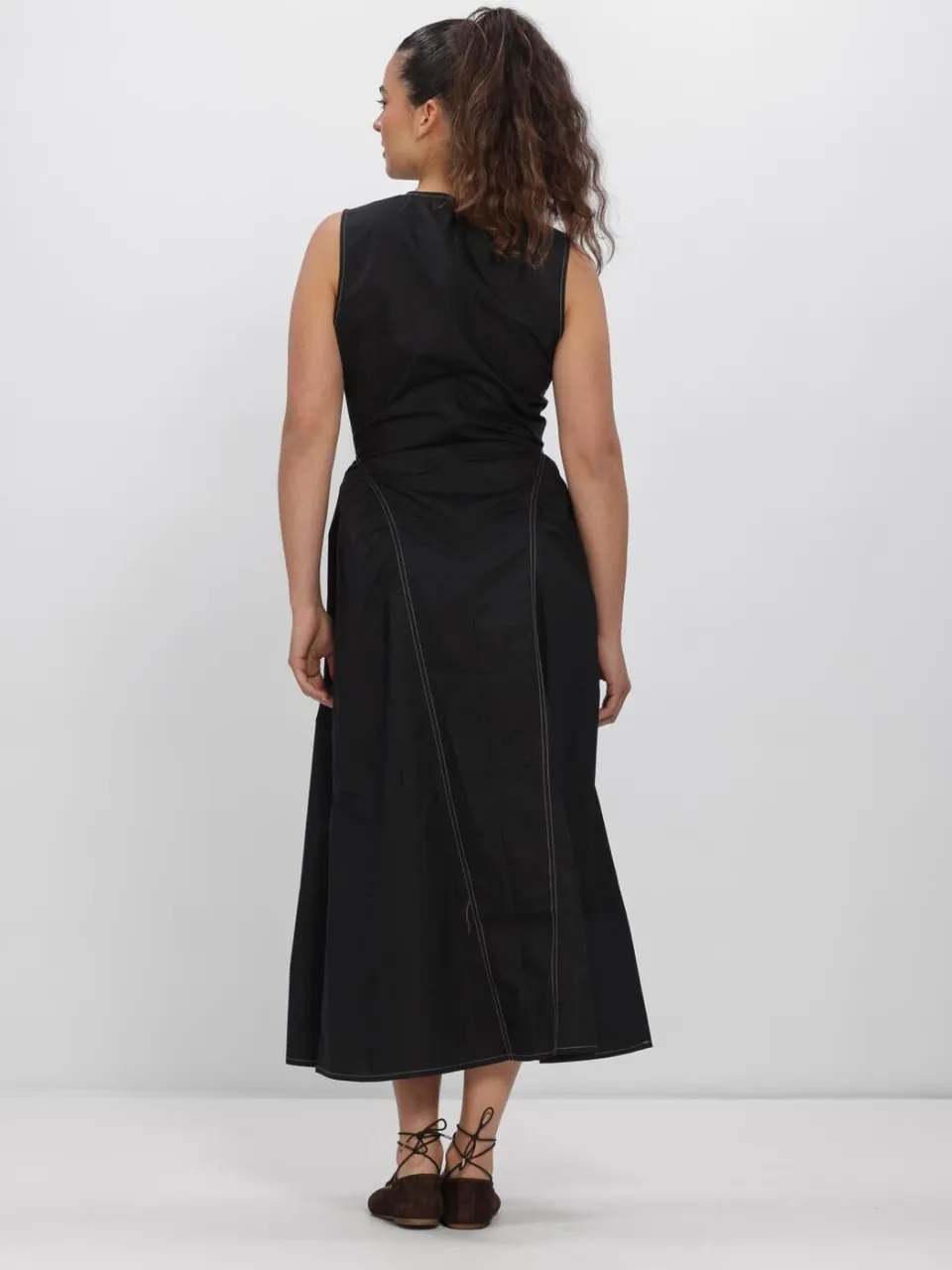 SECOND FEMALE Dames Jurken Larkini Sculptured Dress - Zwart, foto 3