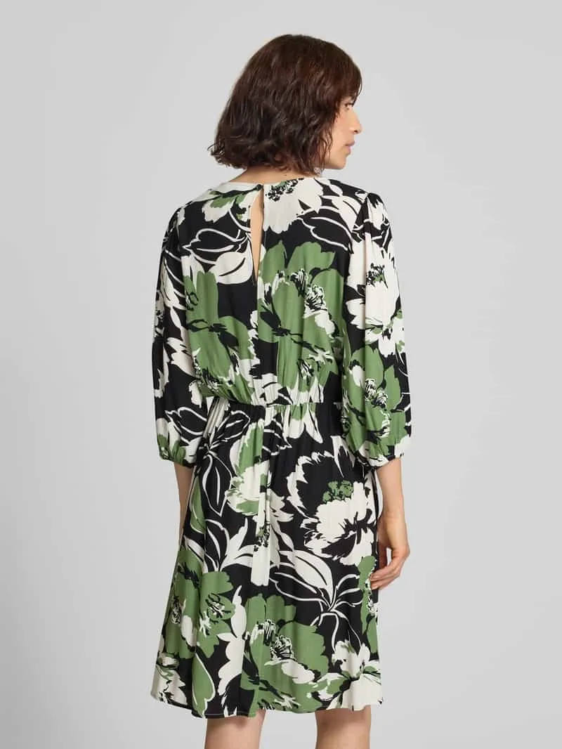 ZABAIONE Knie-lange jurk van viscose in all-over look model 'Fe44li' lichtgroen, foto 3