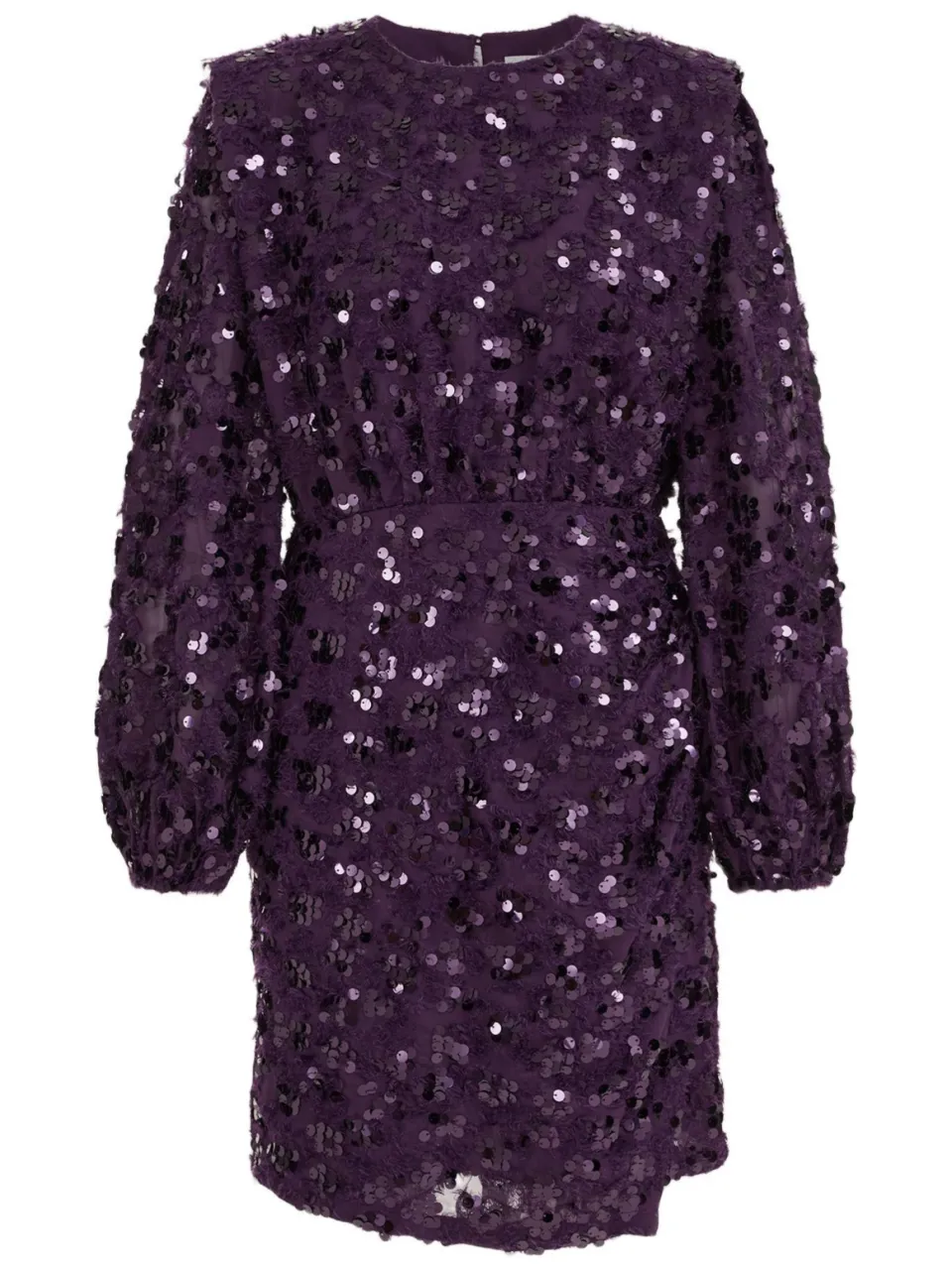 WE Fashion korte jurk met pailletten - donkerpaars, foto 2