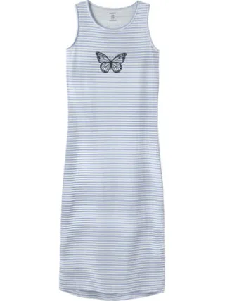 NAME IT NKFVIPPA maxi jurk lichtblauw Lichtblauw/wit