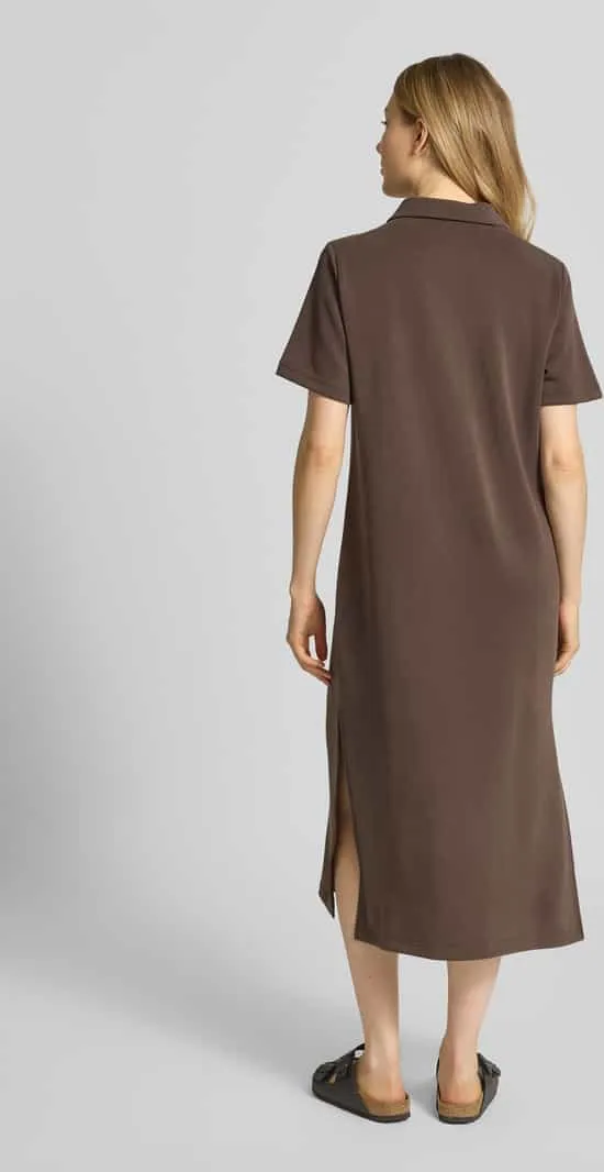 My Essential Wardrobe Polojurk met knoopsluiting model 'Helle' taupe, foto 2