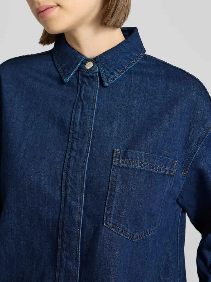 Marc O'Polo Losvallende denimjurk van katoen- en viscosemix, foto 4