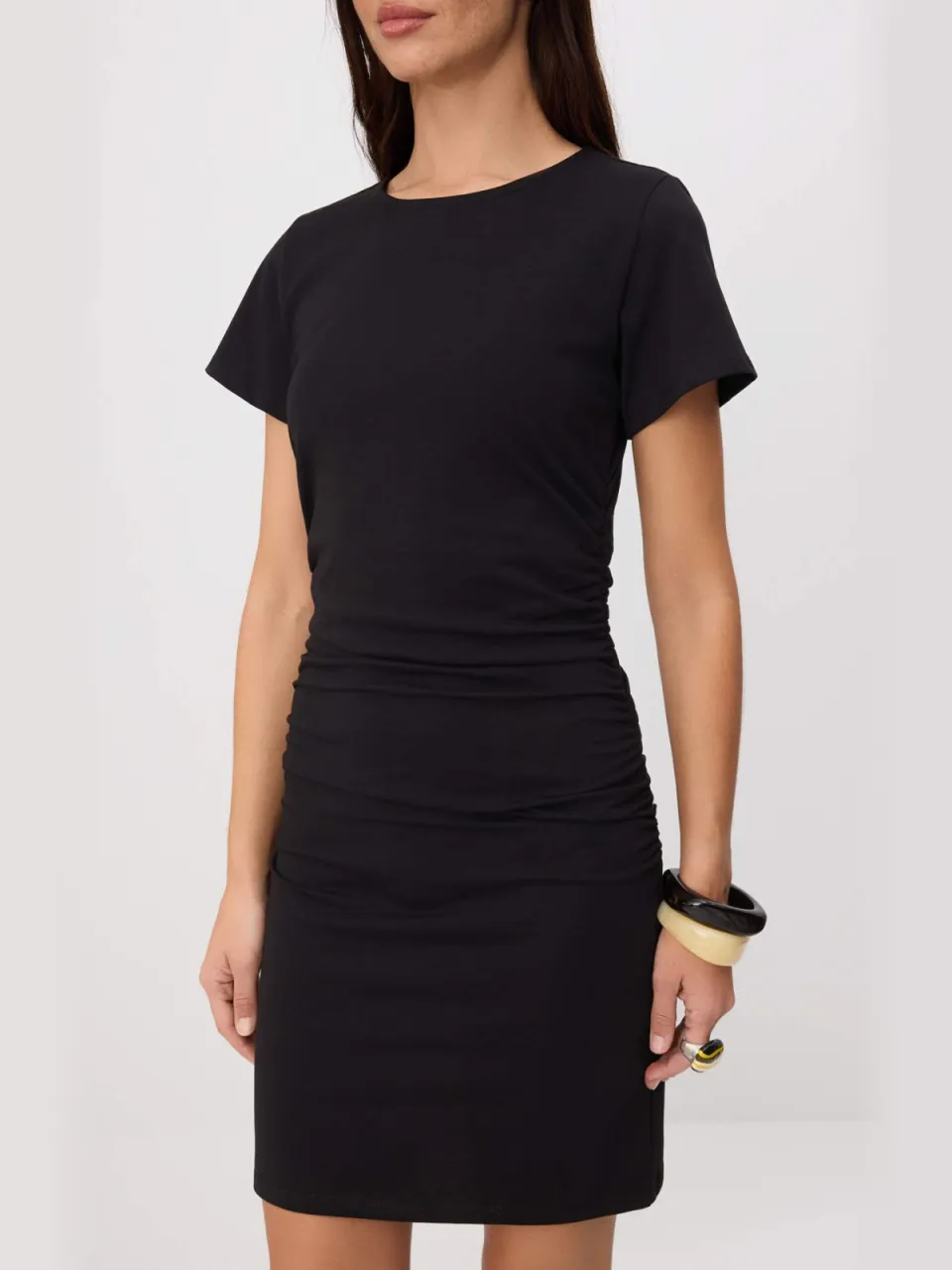 Trendyol TRENDYOLMİLLA Dames Zwart Effen Kort / Mini Kort Bodycon Jurken, foto 2
