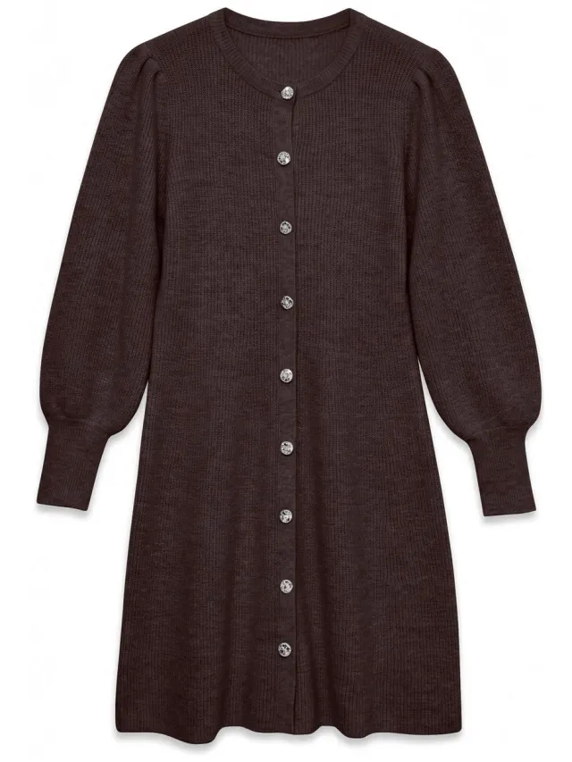 Vero Moda Gebreide jurk AWLEMON Korte jurk Chocolate Torte 1
