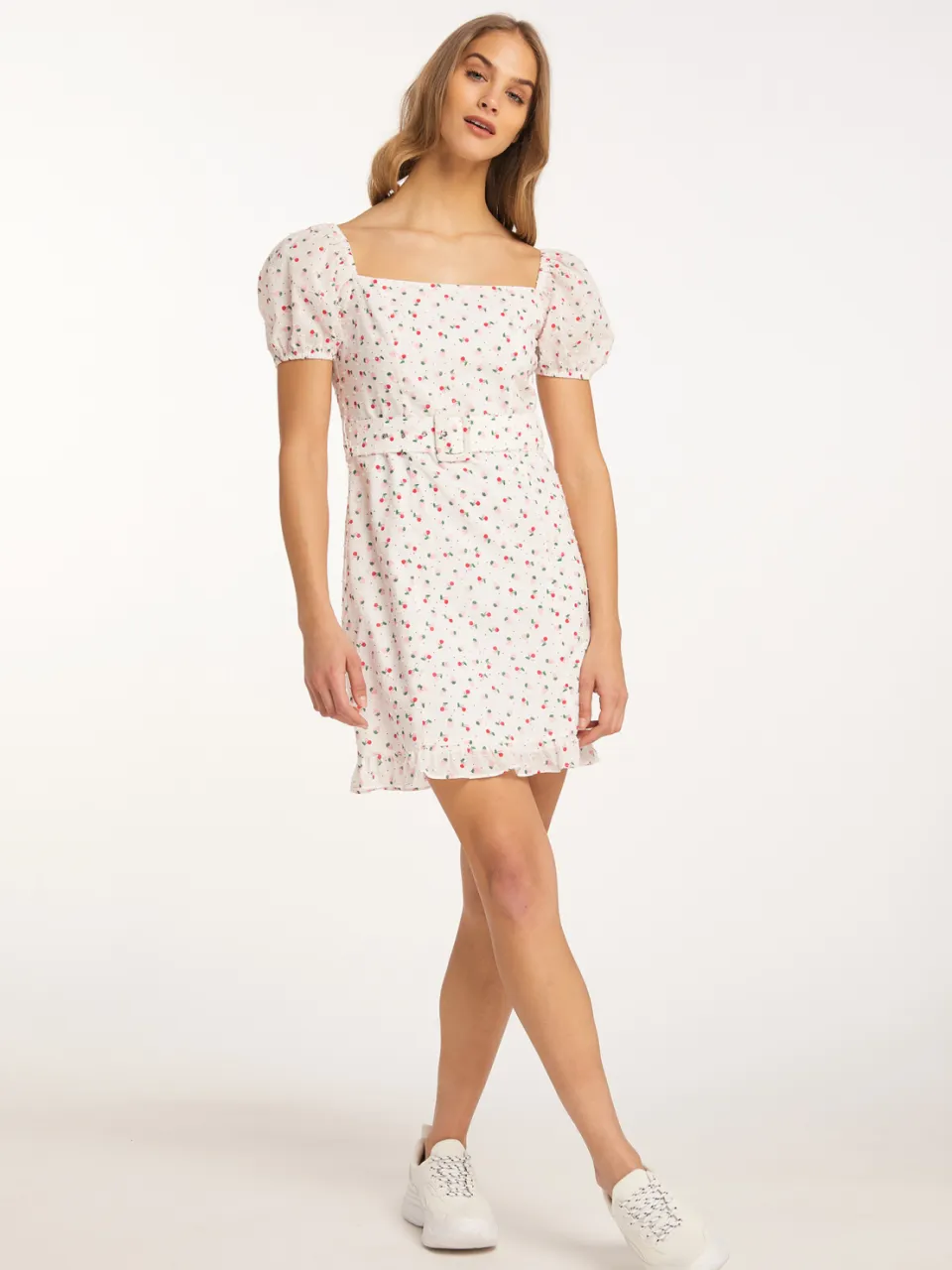Mymo Mini-jurk met korte mouwen Dames wit