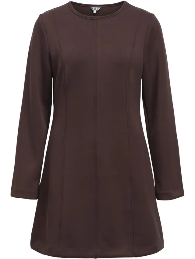 OBJECT COLLECTORS ITEM Object Objandrea L/s Re Short Dress Dames - Jurk - Bruin