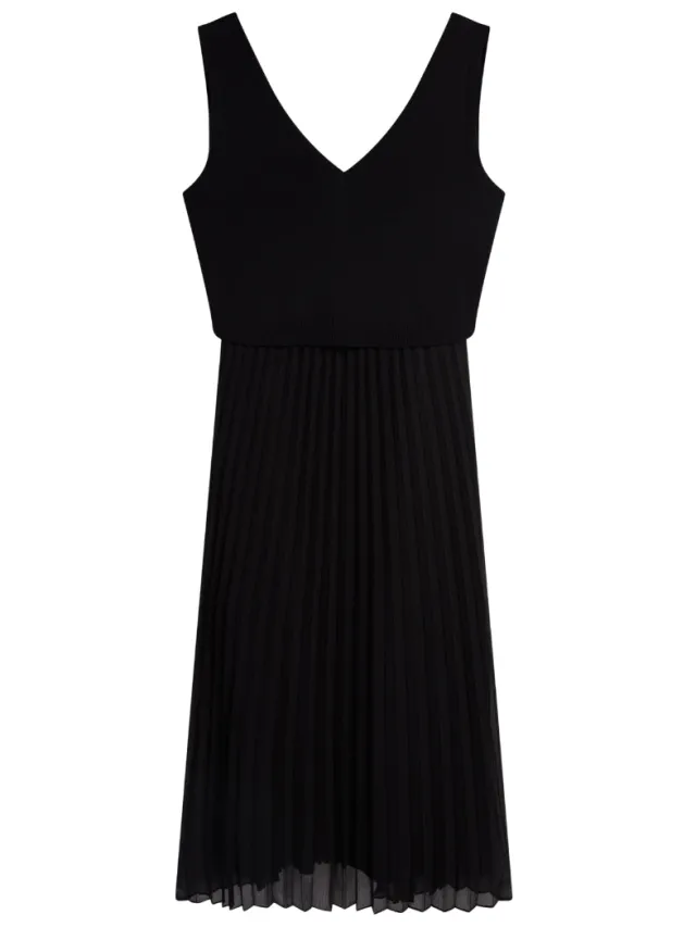 Ted Baker Larnahh 2-in-1 Geplooide Cami Zwarte Jurk, foto 2