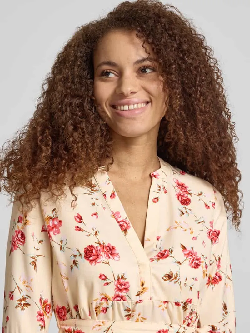 Only Losvallende vrijetijdsjurk met tailleriem om te strikken model 'SINA' ecru, foto 5