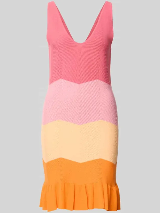 OH APRIL Tricotjurk van viscosemix model 'Jany' oranje gemêleerd, foto 2